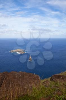 Motu Nui islet near Easter Island, Pacific Ocean