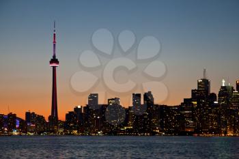 Royalty Free Photo of a Dramatic Sunset at Toronto Ontario