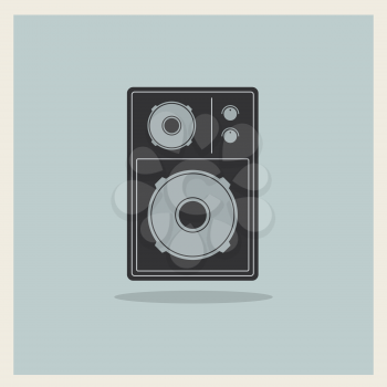 Royalty Free Clipart Image of a Retro Loud Speaker