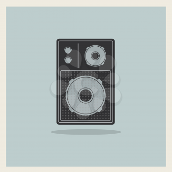 Royalty Free Clipart Image of a Retro Loud Speaker