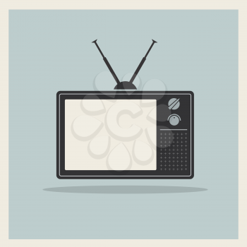 Royalty Free Clipart Image of a Retro TV
