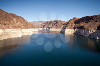 Royalty Free Photo of the Colorado River and Lake Mead