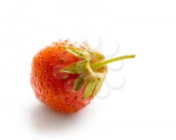 Fresh red strawberry isolated on white background