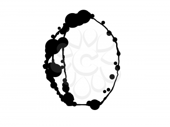 symbol O - Hand drawn vector abc