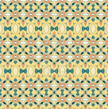 Seamless wallpaper pattern in yellow
