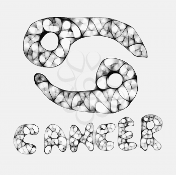 Royalty Free Clipart Image of a Symbol for Cancer