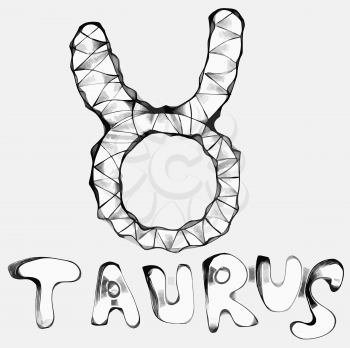Royalty Free Clipart Image of a Symbol for Taurus