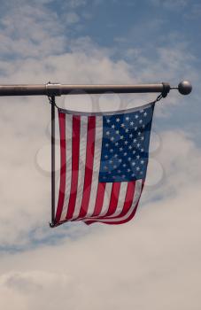 US flag against sky
