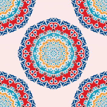 Colorful Mandala Print Seamless