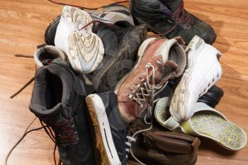 Royalty Free Photo of a Pile of Shoes