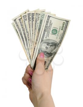 Royalty Free Photo of a Woman Holding Money