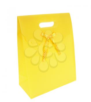 Royalty Free Photo of a Yellow Gift Bag