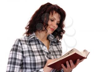 Royalty Free Photo of a Woman Reading a Book                        