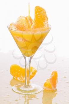 Royalty Free Photo of Orange Juice in a Wine Glass