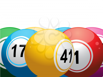 Royalty Free Clipart Image of a Close-up of Lottery Balls