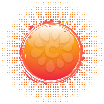 Royalty Free Clipart Image of an Abstract Sun Icon
