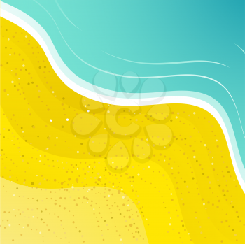 Royalty Free Clipart Image of a Tropical Beach Background