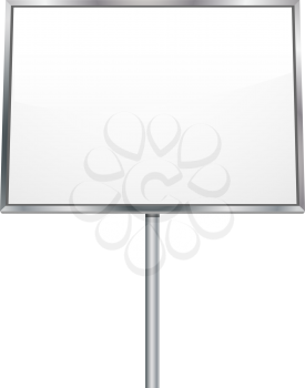 Royalty Free Clipart Image of a Metal Framed Billboard