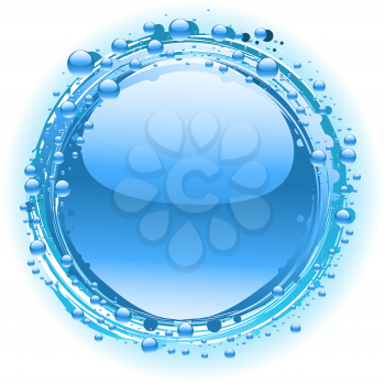 Royalty Free Clipart Image of a Water Swirl With Bubbles
