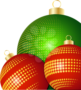 Royalty Free Clipart Image of  Christmas Baubles