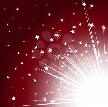 Royalty Free Clipart Image of an Abstract Background With Stars