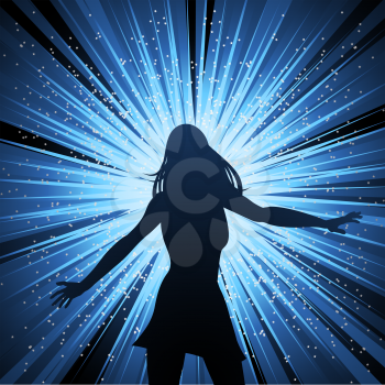 Royalty Free Clipart Image of a Female Dancer