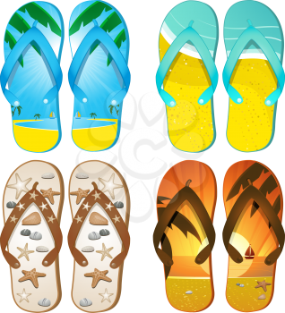 Royalty Free Clipart Image of Flip-Flops