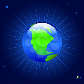 Royalty Free Clipart Image of Earth