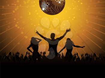 Royalty Free Clipart Image of a Clubbing Background