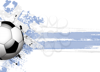 Royalty Free Clipart Image of a Football Banner With the Greek Flag