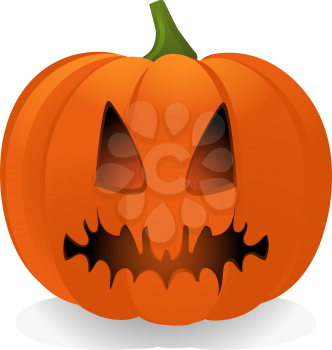 Royalty Free Clipart Image of  a Carved Pumpkin