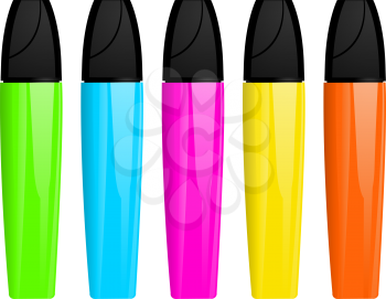 Royalty Free Clipart Image of Highlighters