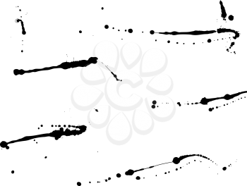 Royalty Free Clipart Image of Paint Splats