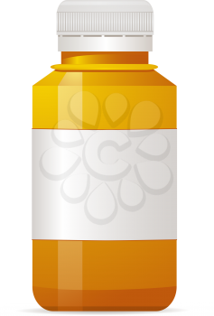 Royalty Free Clipart Image of an Empty Pill Bottle 