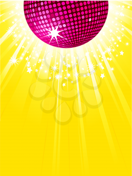 Royalty Free Clipart Image of a Disco Ball Background