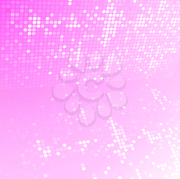 Royalty Free Clipart Image of an Abstract Pink Mosaic Background