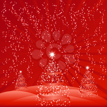Royalty Free Clipart Image of a Festive Christmas Background