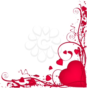 Royalty Free Clipart Image of a Grunge Heart Background