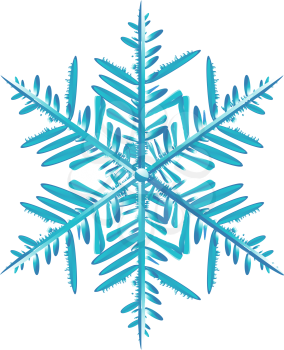 Royalty Free Clipart Image of a Detailed Snowflake