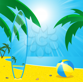 Royalty Free Clipart Image of a Beach