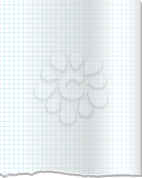 Royalty Free Clipart Image of Torn Graph Paper