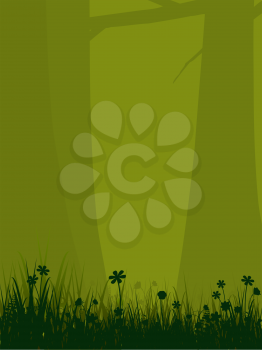 Royalty Free Clipart Image of a Background of a Forest