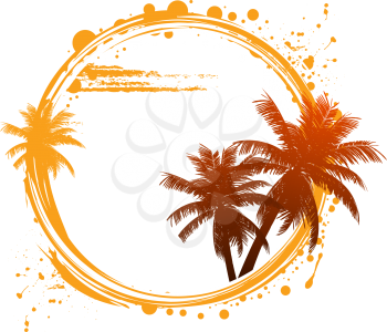 Royalty Free Clipart Image of a Tropical Summer Background
