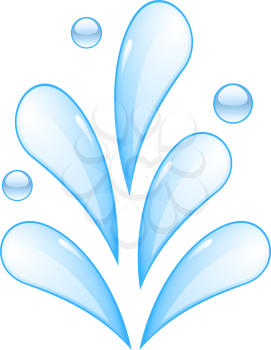 Royalty Free Clipart Image of a Water Splash Formation