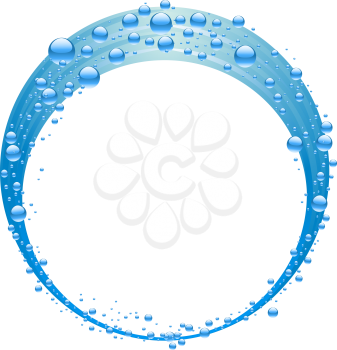 Royalty Free Clipart Image of an Abstract Wave of Bubbles