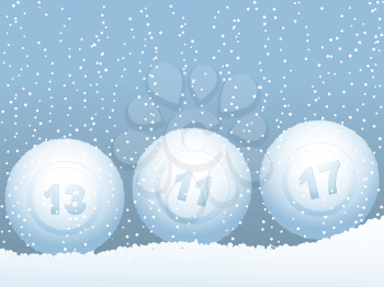 bingo or lotter ball Christmas snowballs
