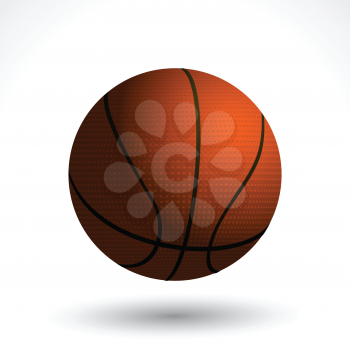 basketball background with shadow on white