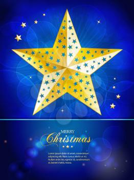 Royalty Free Clipart Image of a Christmas Star Background