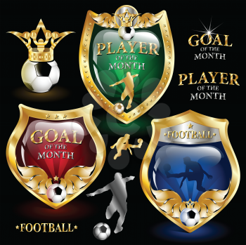 Royalty Free Clipart Image of Football Emblems