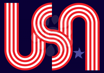Royalty Free Clipart Image of a USA Flag Design